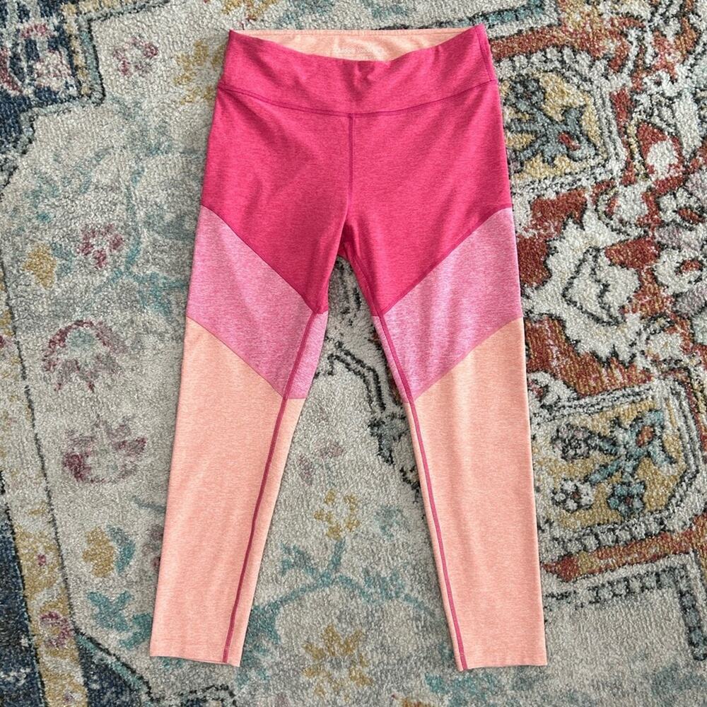 Out door voices colorblock pink high waisted leggings womens size XL - Picture 2 of 9